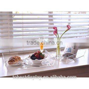 Deluxe Clear Multipurpose Decorative Nesting Clear Acrylic Serving Trays Wholesale