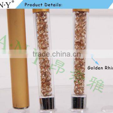 ANY Nail Art Design Care Golden Nail UV Gel Brush Rhinestones Handle