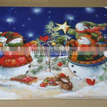 christmas snowman canvas art