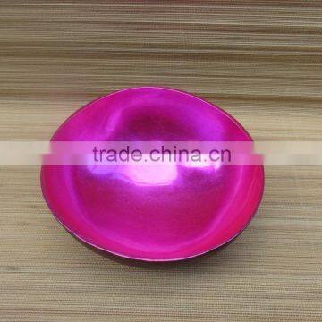 Pink, blue yellow lacquer Coconut bowl