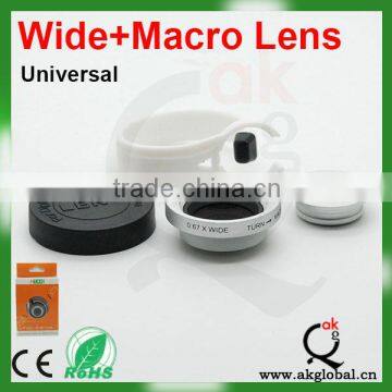 universal lens 2 in 1 0.67x wide angle lens macro for all smartphone