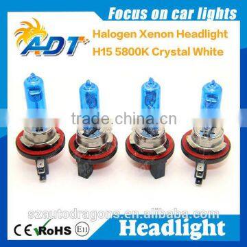 New Models 12 Volt Halogen Lamps H15 5800K Auto Bulbs