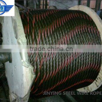 electro galvanized steel wire rope with yellow grease