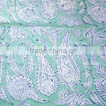 RTHCFC-13 Hand Block Cotton Flower Printed Fabric Manufacturer Wholesaler Jaipur photo-3
