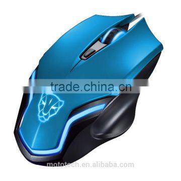 F61 2000DPI-6 Button-1 x Wheel USB Computer Gaming Mouse With Blue Backlit Design photo-4