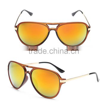 New product Dazzle colour glasses reflective frog mirror glasses with color film