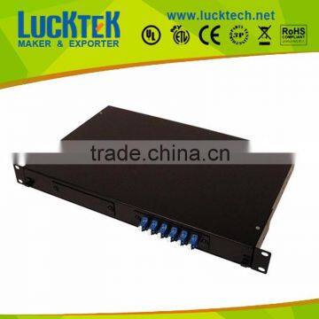 Fiber optic Patch Panel, 12 Port, Single Mode LC Duplex, 1U