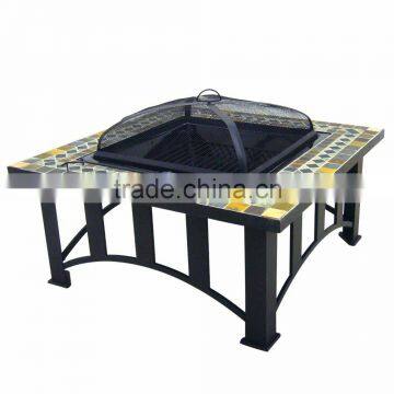 34" square slate firepit