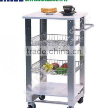 Kitchen storage cart, 3-tier storage cart, movable kitchen storage