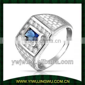 sapphire rings for men design in 925 sterling silver