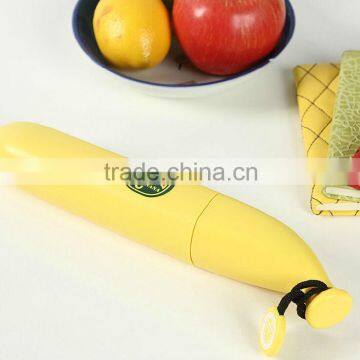 New Product Yellow Custom Print Windproof Mini 3 Fold Pocket Bottle Banana Umbrella