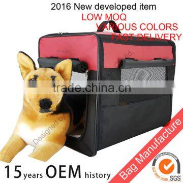 Foldable expandable pet carrier dog bag cat cages big soft fleece blanket stainless steel dog cage