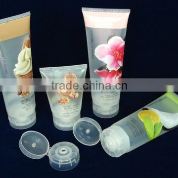 Clear cosmetic tube