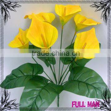 Newest H33cm Yellow Silk Flowers Artificial Calla Lily