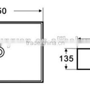 New Ceramic Basin Bathroom Square New Design White Single Hole Art BasinY021A photo-3