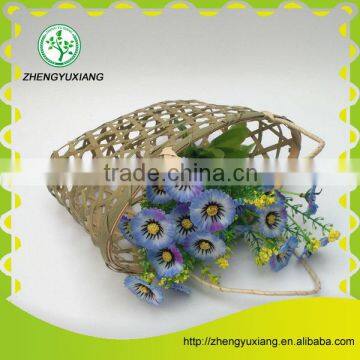 Natural bamboo mini wall hanging basket