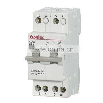 AUQ1 din rail mounting 16A Automatic power Changeover Switch