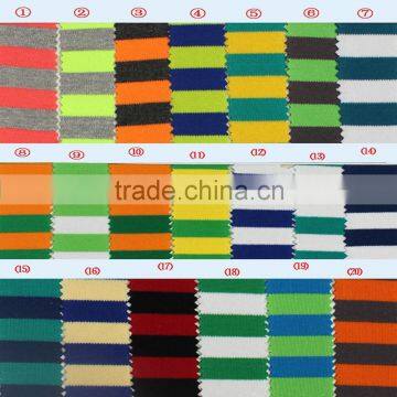 95% Cotton 5% Double-sided Spandex Stripe Jersey Knit Fabric photo-4