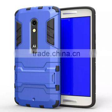 2 In 1 Hot Selling Iron-Bear Stand Rugged Hybrid Protective Case for Moto X Play photo-5
