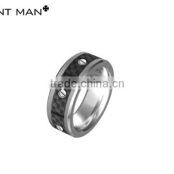 Hot Sale in US Austrilia Russian 8mm Tungsten Carbide Ring Men's Wedding Band Ring Black Carbon Fiber Ring Band