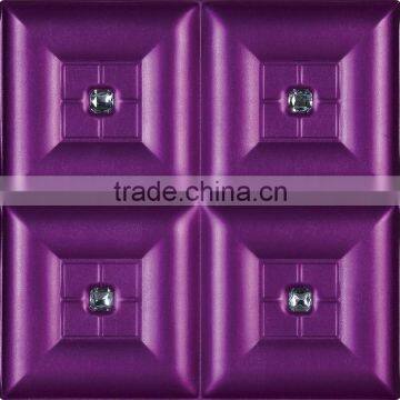 3D Leather Engraved Wall Panel Bathroom Decoration