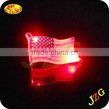 Independence Day Glowing LED Flag American Badge