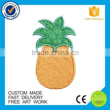 Embroidered technics cheap custom fruit patch embroidery