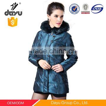 100% polyester faux fur cotton-padded jacket winter quilted jacket for women