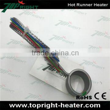 Hot Runner Coil Heater With Stainless Steel Braided Leadwire