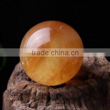 Polished personalized yellow crystal ball,cut ball,antique ball