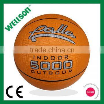 Promotional orange rubber basketball