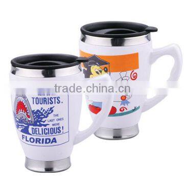 hotsale promotion ceramic mugs with lids