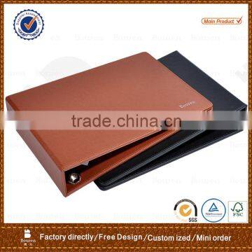 PU file folder &3 ring binder document folder&hotel file folder