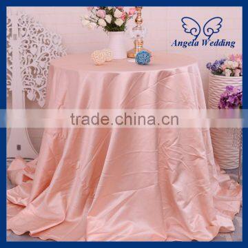 CL054D Wholesale good quality cheap elegant wedding thick satin blush table cloth