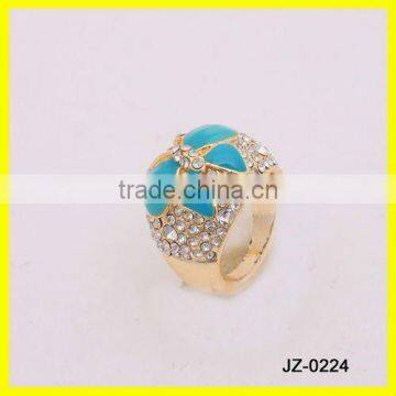 12k gold quartz zinc alloy ring