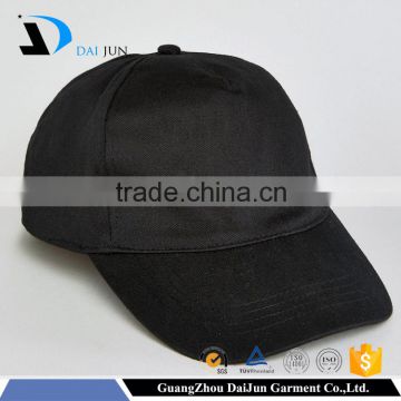 Guangzhou oem china factory 100% cotton black colour metal buckle in plain custom blank wide brim hat