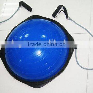 Bosu balance trainer with toning tubes