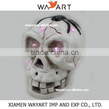 Wholesale Factory Manufacture Wholesale Halloween resin Skull heads With Led light