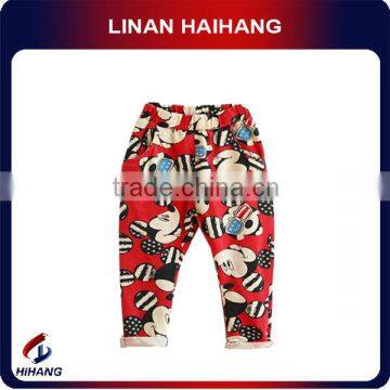 Cartoon prints fashion knit baby pants pattern