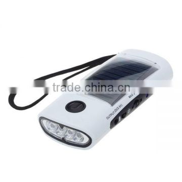 Multi-Function Solar Powered Charger FM Radio LED Flashlight