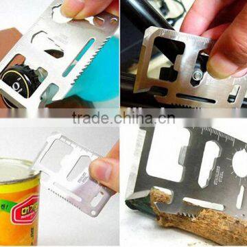 High Quality Portable Outdoor Stainless Steel Multifunction 11-in-1 Pocket Emergency Card Tool photo-4