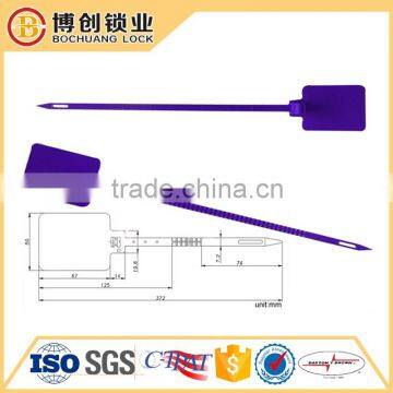 Plastic security seal for election ballot box