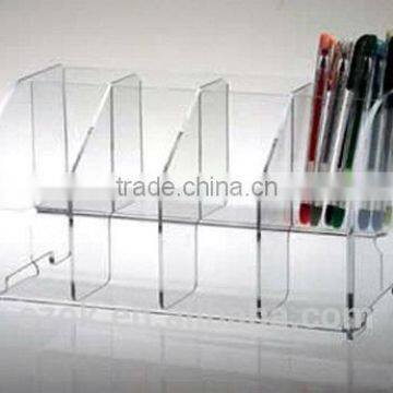 Hot sale high clear acrylic four seperated pen display holder