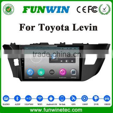 Funwin Android 4.4.2 10.1" car multimedia system in dash car dvd player for Toyota LEVIN prado android with WIFI 3G