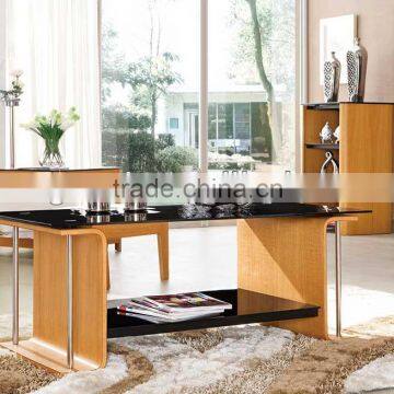 American Style Plywood Coffee Glass Table Set S111-1