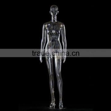 Full body Transparent display mannequin female plastic manikin