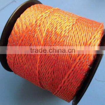 Twisted rope for electric fence with high quality