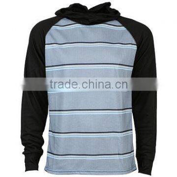 Black Color with Light Blue Strap Men Hoodies