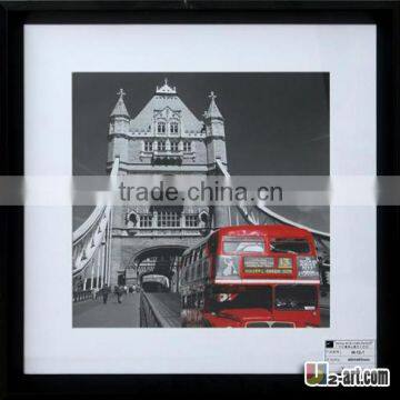 City scenery picture framed prints with glass