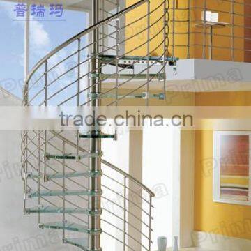 Modern handicap stair rails stainless steel staircase design